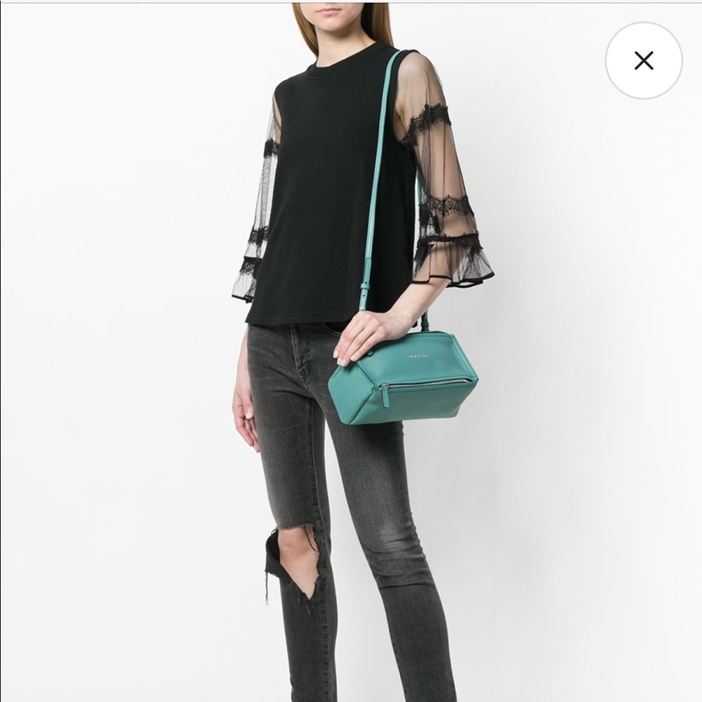 Givenchy Mini Pandora Box Pepe Messager Bag, Aqua